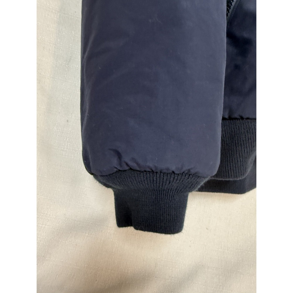 Vintage L.L Bean Navy Blue Warm Up Jacket Fleece Lined Men's Large - Picture 2 of 7
